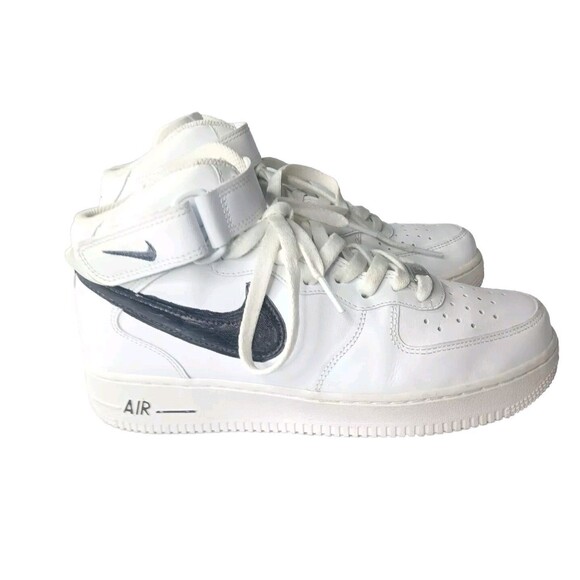 Nike Air Force 1 Mid \'07 Shoes Size 8  Men\'s  Custom Hand Painted Swoosh ! main image 3